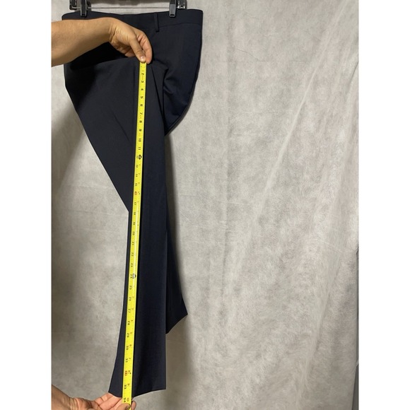 Egara Suit Men 42L 44L Navy Super 120 Wool 2B Slim Textured Micro Striped 36X34 - Picture 16 of 16